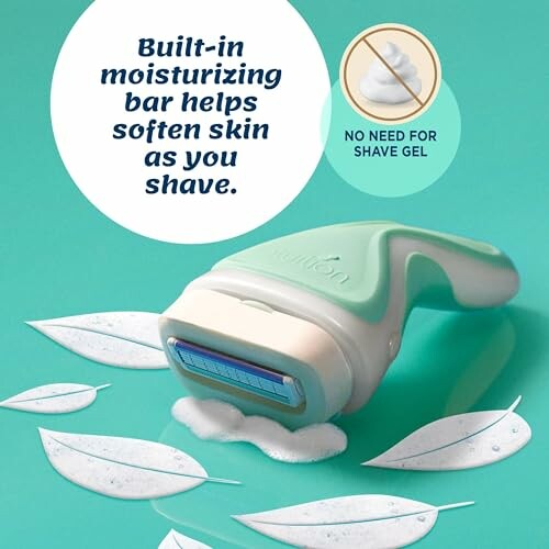 Razor with moisturizing bar and no need for shave gel.