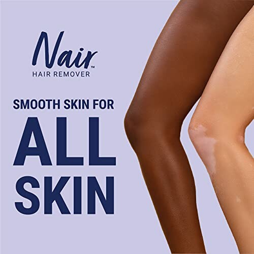 Nair hair remover ad with smooth skin message.