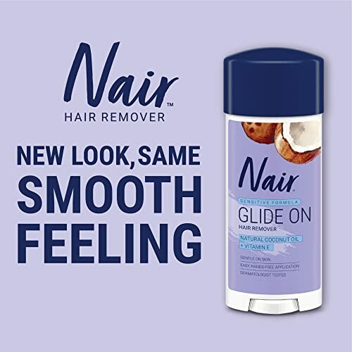 Nair hair remover glide on with coconut oil and vitamin E