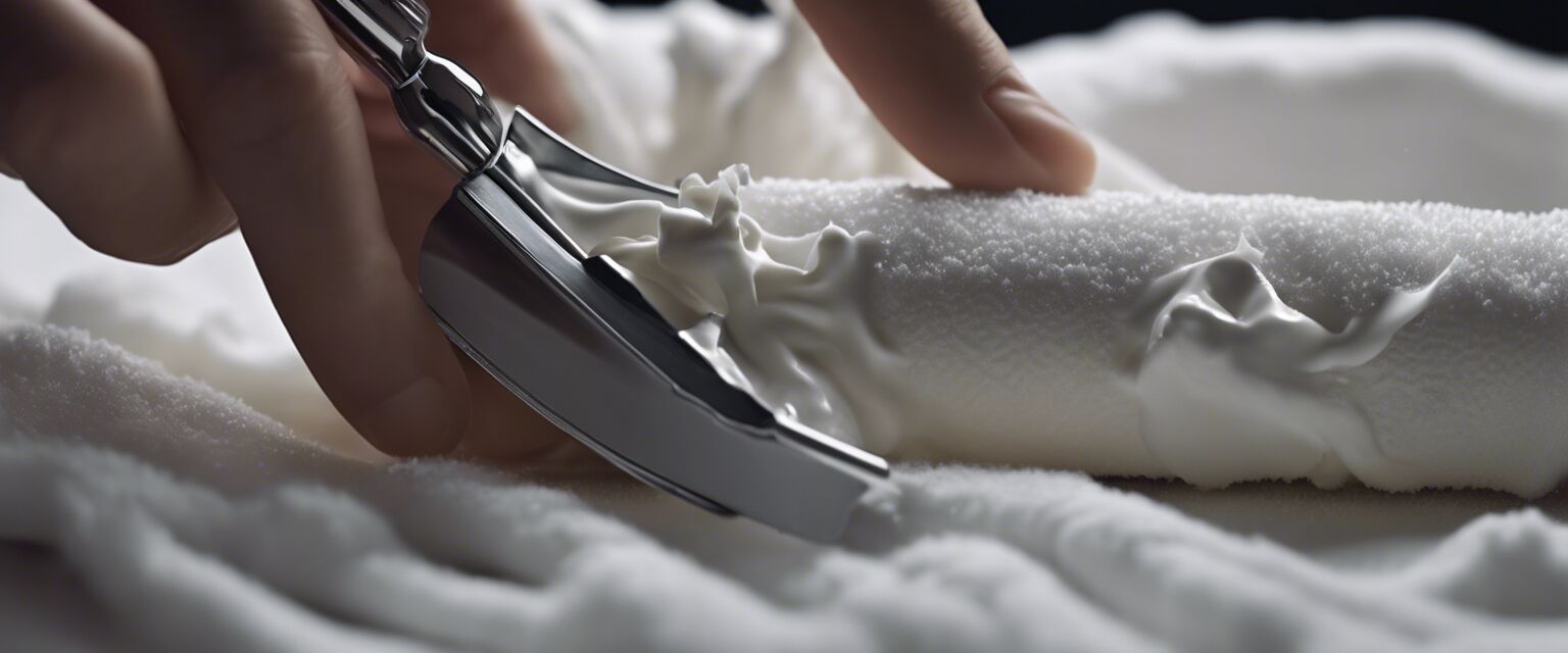 Shaving tips with razor blade and cream