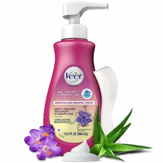 Veet gel cream hair remover with spatula and aloe vera