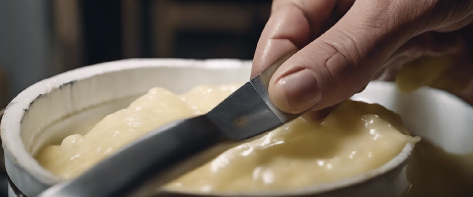 Applying wax on skin